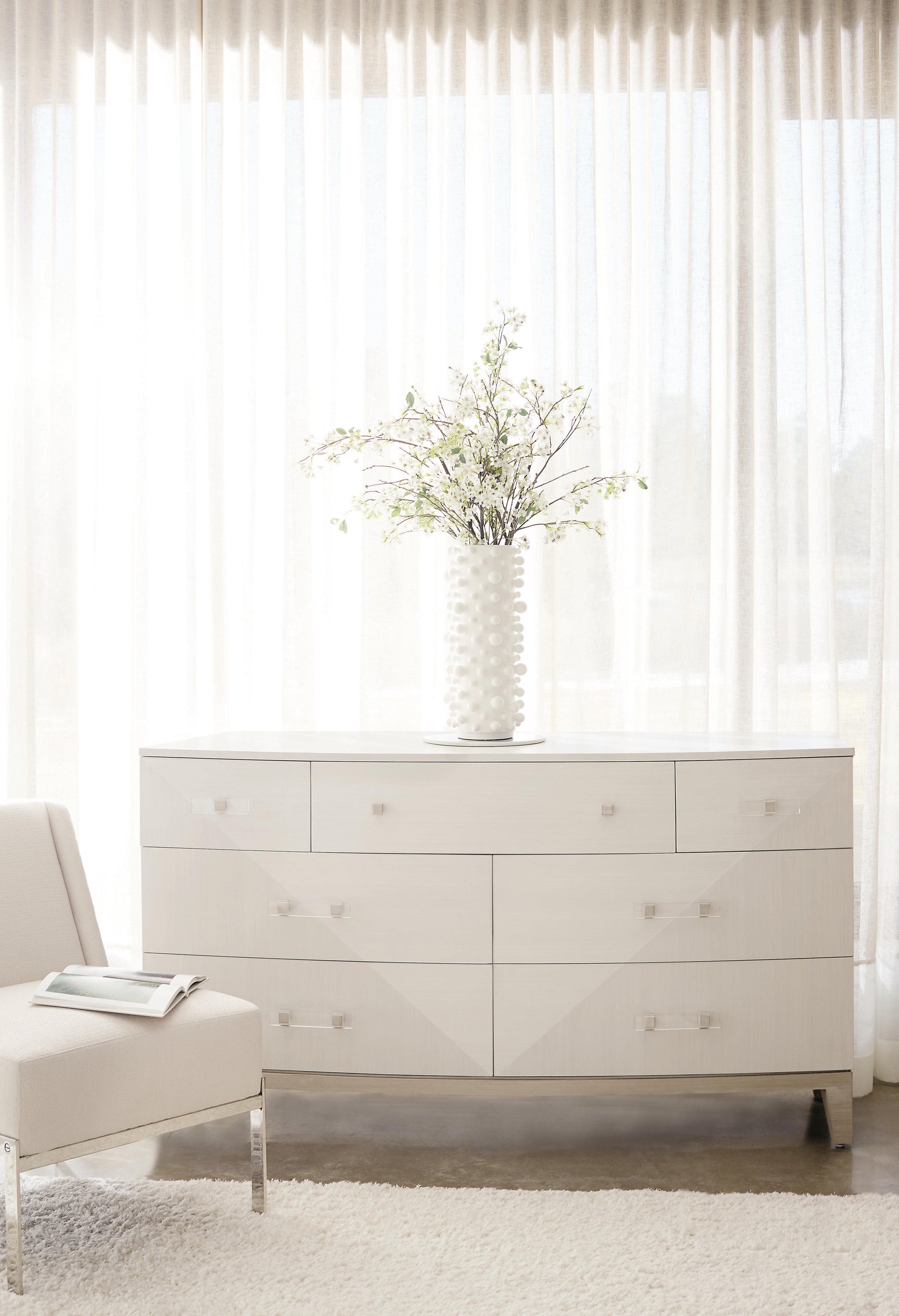 Axiom Linear Grey/Linear White Dresser - Ornate Home