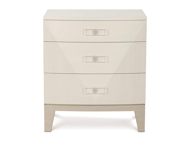 Axiom Linear Grey/Linear White Nightstand (26" W) - Ornate Home