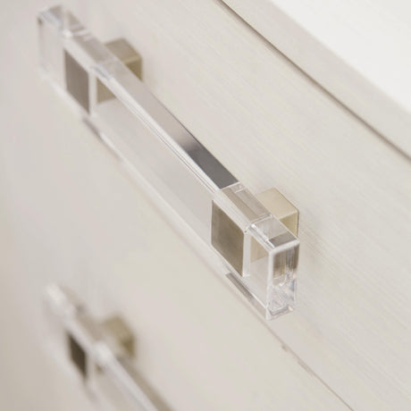 Axiom Linear Grey/Linear White Nightstand (34" W) - Ornate Home