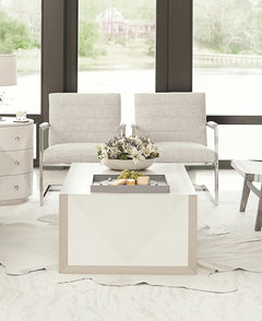 Axiom Linear Grey/Linear White Rectangular Cocktail Table - Ornate Home
