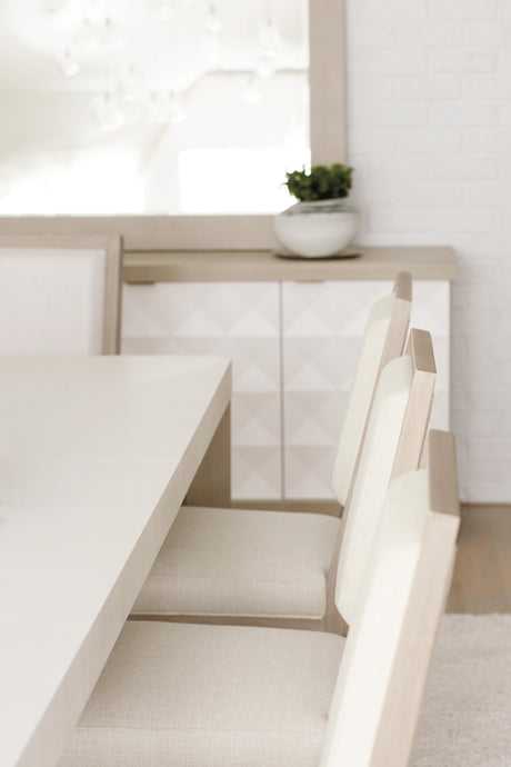 Axiom Linear Grey/Linear White Rectangular Dining Table - Ornate Home