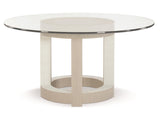Axiom Linear Grey/Linear White Round 54" Dining Table - Ornate Home