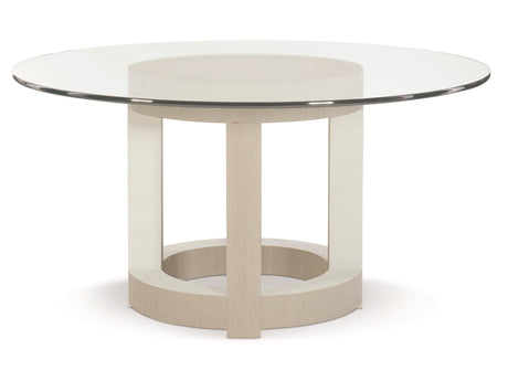 Axiom Linear Grey/Linear White Round 54" Dining Table - Ornate Home