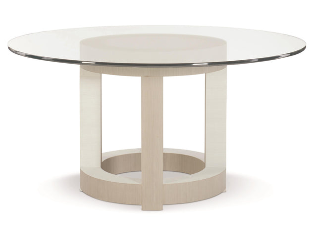 Axiom Linear Grey/Linear White Round 54" Dining Table - Ornate Home