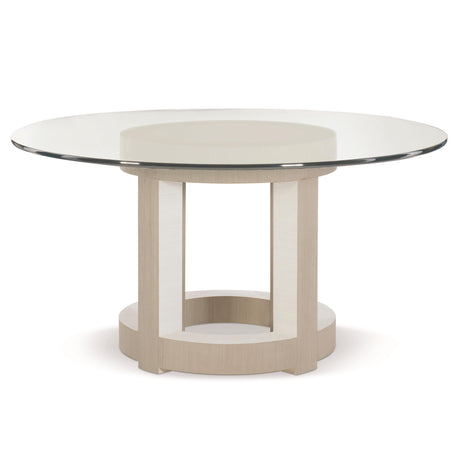 Axiom Linear Grey/Linear White Round 54" Dining Table - Ornate Home