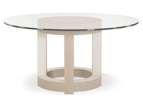 Axiom Linear Grey/Linear White Round 60" Dining Table - Ornate Home