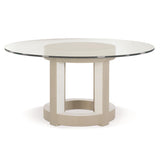 Axiom Linear Grey/Linear White Round 60" Dining Table - Ornate Home
