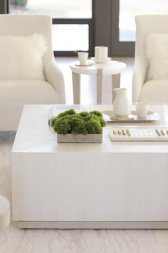 Axiom Linear Grey/Linear White Square Cocktail Table - Ornate Home