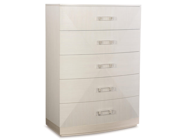 Axiom Linear Grey/Linear White Tall Drawer Chest - Ornate Home