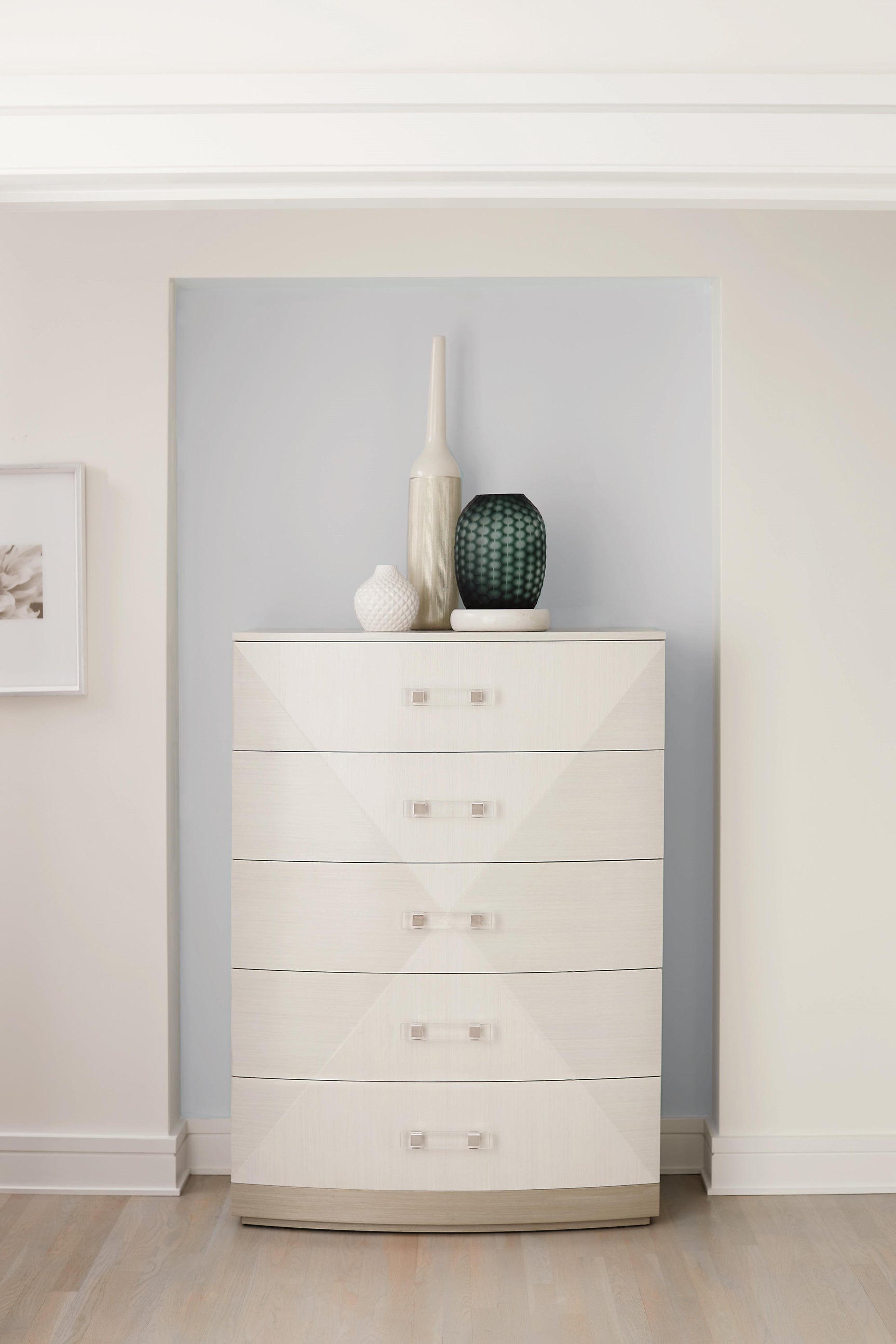 Axiom Linear Grey/Linear White Tall Drawer Chest - Ornate Home