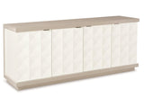 Axiom Linear Grey/Linear White/White Linen Buffet - Ornate Home
