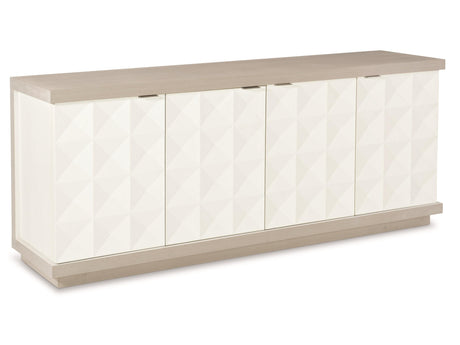 Axiom Linear Grey/Linear White/White Linen Buffet - Ornate Home