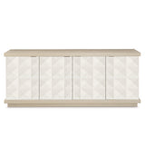Axiom Linear Grey/Linear White/White Linen Buffet - Ornate Home