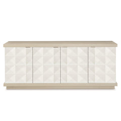 Axiom Linear Grey/Linear White/White Linen Buffet - Ornate Home