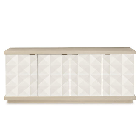 Axiom Linear Grey/Linear White/White Linen Buffet - Ornate Home