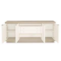 Axiom Linear Grey/Linear White/White Linen Buffet - Ornate Home