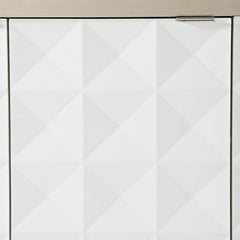 Axiom Linear Grey/Linear White/White Linen Buffet - Ornate Home