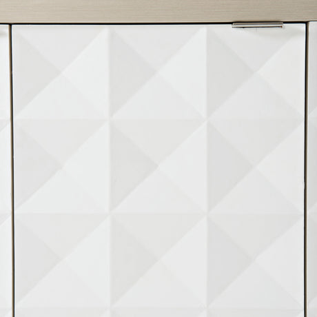 Axiom Linear Grey/Linear White/White Linen Buffet - Ornate Home