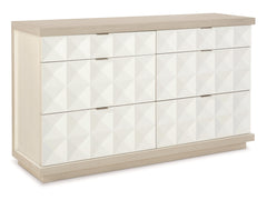 Axiom Linear Grey/Linear White/White Linen Dresser - Ornate Home