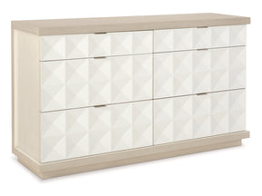 Axiom Linear Grey/Linear White/White Linen Dresser - Ornate Home