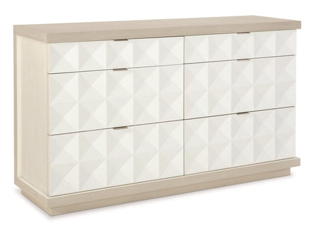 Axiom Linear Grey/Linear White/White Linen Dresser - Ornate Home