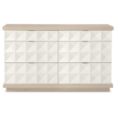 Axiom Linear Grey/Linear White/White Linen Dresser - Ornate Home