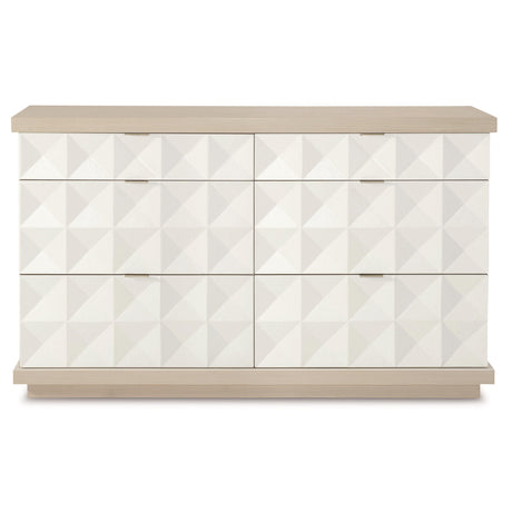 Axiom Linear Grey/Linear White/White Linen Dresser - Ornate Home