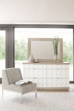 Axiom Linear Grey/Linear White/White Linen Dresser - Ornate Home