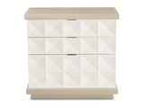 Axiom Linear Grey/Linear White/White Linen Nightstand - Ornate Home