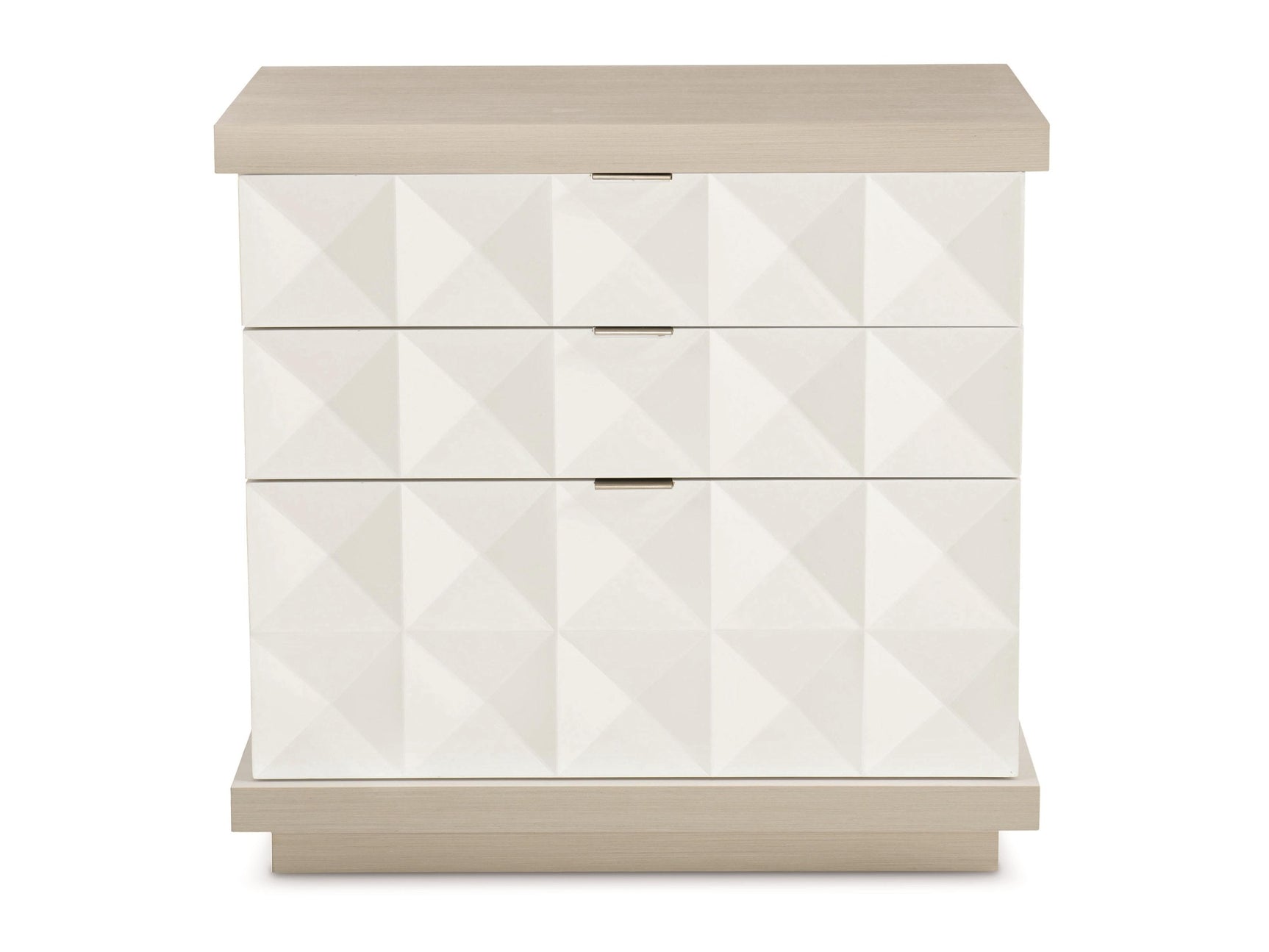 Axiom Linear Grey/Linear White/White Linen Nightstand - Ornate Home