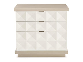 Axiom Linear Grey/Linear White/White Linen Nightstand - Ornate Home