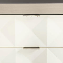Axiom Linear Grey/Linear White/White Linen Nightstand - Ornate Home