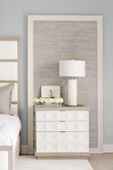 Axiom Linear Grey/Linear White/White Linen Nightstand - Ornate Home