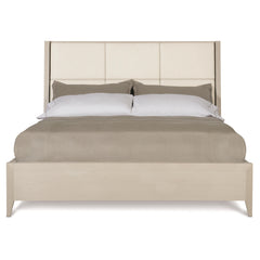 Axiom Linear Grey Queen Panel Bed - Ornate Home