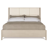 Axiom Linear Grey/White/Cream Panel King Bed (Winged Headboard) - Ornate Home