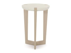 Axiom Linear Grey/White Linen Accent Table - Ornate Home