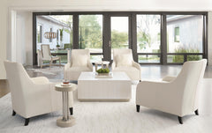 Axiom Linear Grey/White Linen Accent Table - Ornate Home