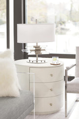 Axiom Linear White Side Table - Ornate Home
