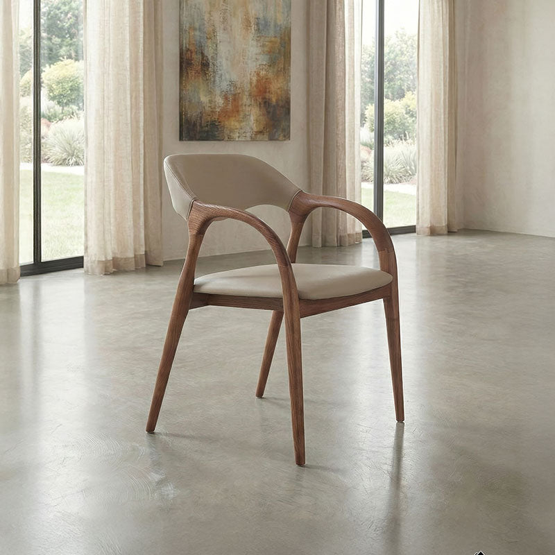 Axion Walnut Dining Arm Chair (Set of 2) - Ornate Home