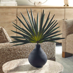 Axis Palm Black/Green Accent & Vase - Ornate Home