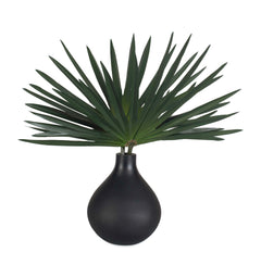 Axis Palm Black/Green Accent & Vase - Ornate Home