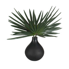 Axis Palm Black/Green Accent & Vase - Ornate Home