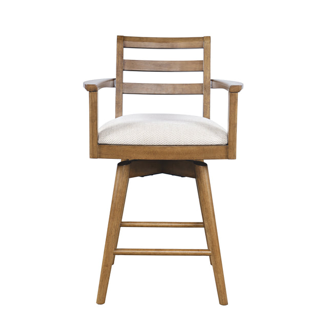 Axis Sable Ladder Back Swivel Counter Stool (Set of 2) - Ornate Home