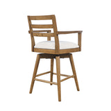 Axis Sable Ladder Back Swivel Counter Stool (Set of 2) - Ornate Home