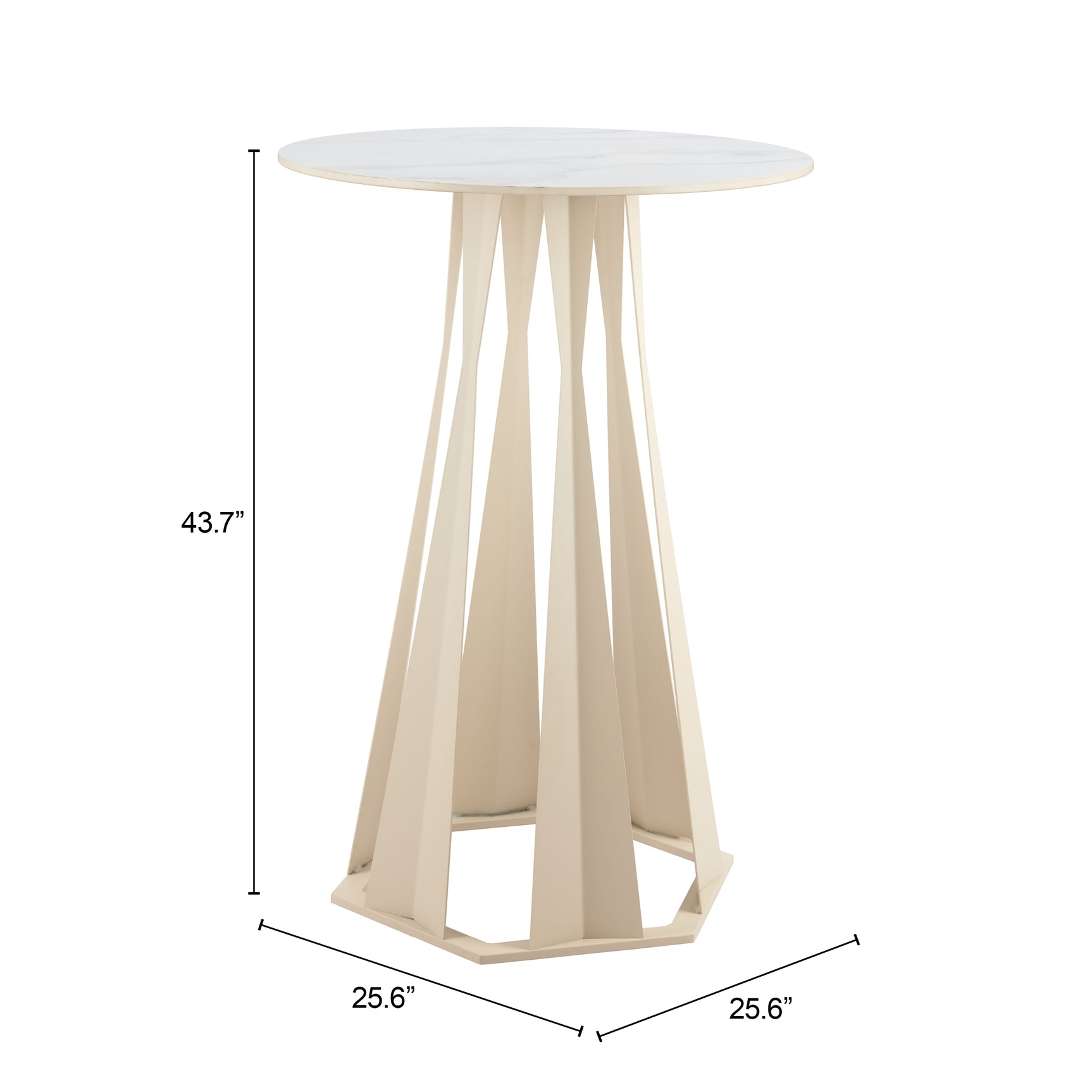 Axis White Bar Table - Ornate Home
