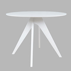 Axis White Counter Dining Table w/ 4 Panel Back Swivel Counter Stool - Ornate Home
