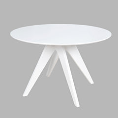 Axis White Dining Table w/ 4 Panel Back Swivel Dining Chair - Ornate Home