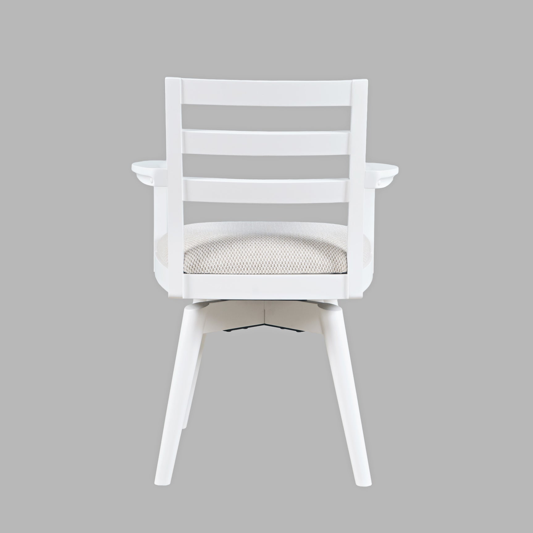 Axis White Ladder Back Swivel Chair (Set of 2) - Ornate Home