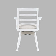 Axis White Ladder Back Swivel Chair (Set of 2) - Ornate Home