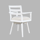 Axis White Ladder Back Swivel Chair (Set of 2) - Ornate Home